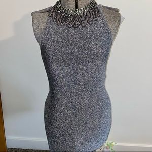 Zara | Gray Glittery Dress